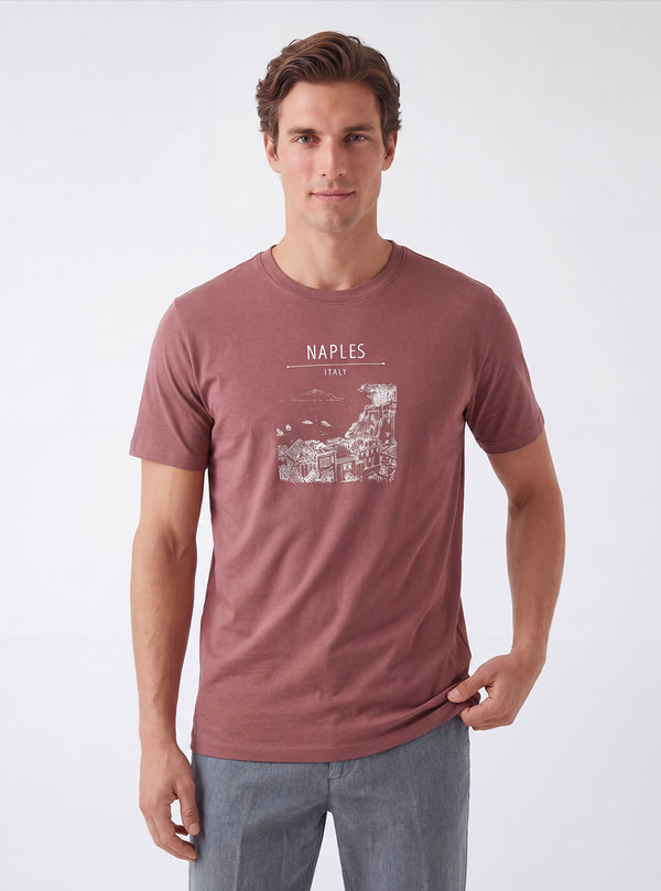 T-SHIRT MET NAPELS DRUK
