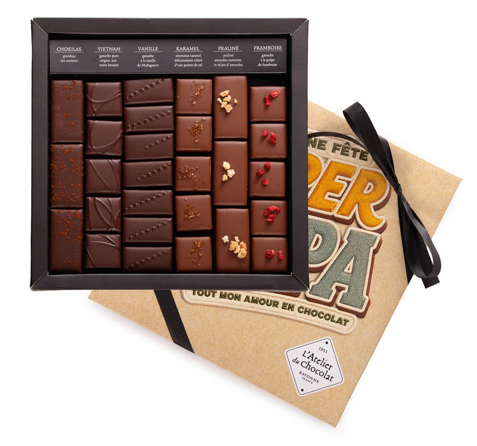 Caja de Chocolates Oscuros y con Leche - Feliz Día del Padre
