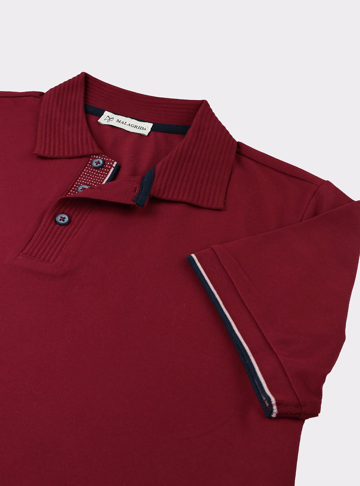 KORTE MOUW POLO MET SORSETTI KRAAG IN PIQUET STOF