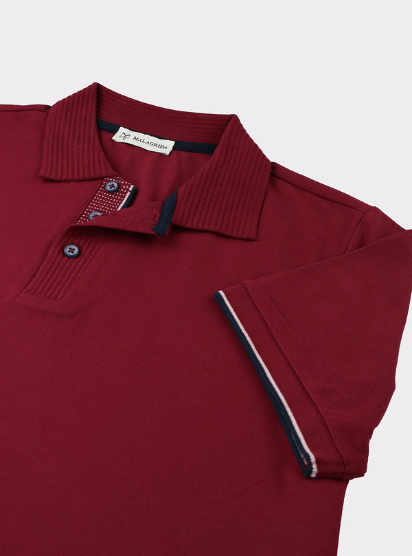 KORTE MOUW POLO MET SORSETTI KRAAG IN PIQUET STOF