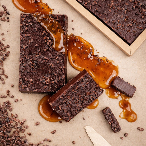 Chokaria caramel chocolate and cocoa nibs happy father's day