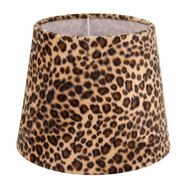 Lámpara de Mesa Leo Variada - 1 luz - Ø20 cm - Leopardo - Terciopelo