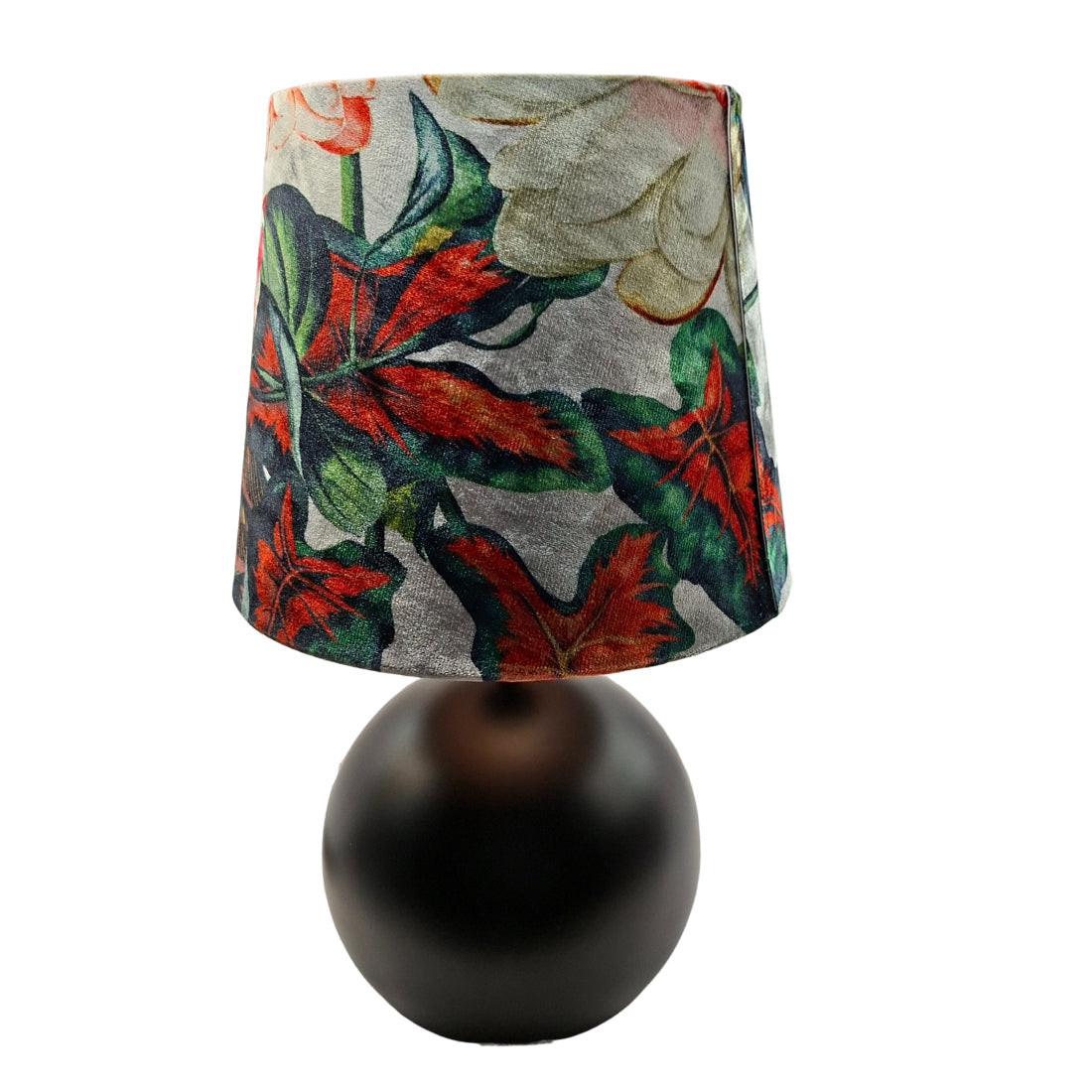 Lampe de table Malaga Variée - 1 lumière - Ø20 cm - Botanique - Velours
