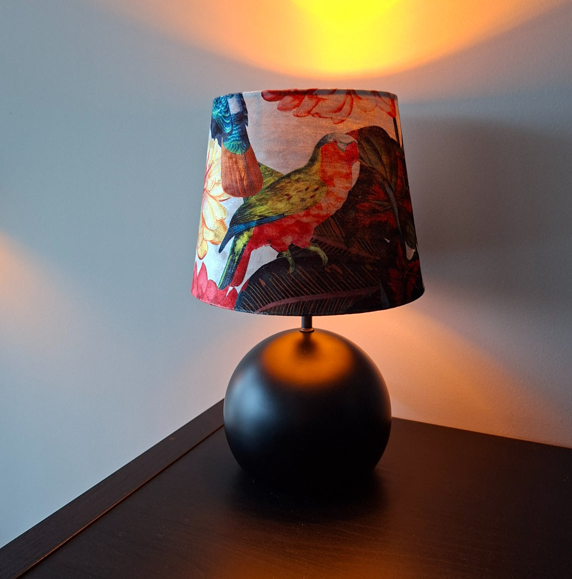 Lampe de table Malaga Variée - 1 lumière - Ø20 cm - Botanique - Velours