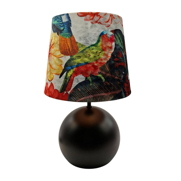 Lampe de table Malaga Variée - 1 lumière - Ø20 cm - Botanique - Velours
