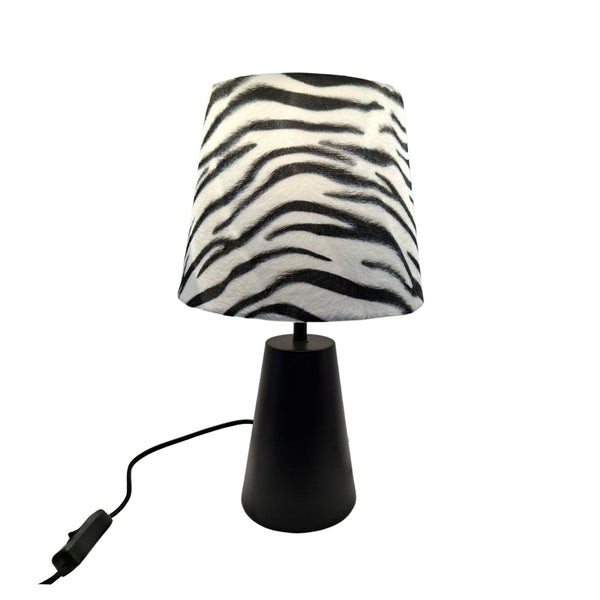 Lampada da Tavolo Zebra Vari - 1 luce - Ø20 cm - Zebra - Velluto