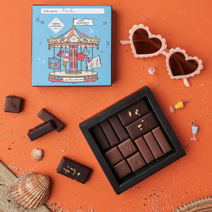 Ttiki Box - Assortment of 12 Chocolates - Customizable Box - End of School Year