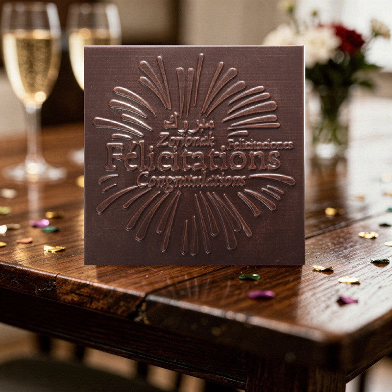 DARK CHOCOLATE SQUARE CONGRATULATIONS