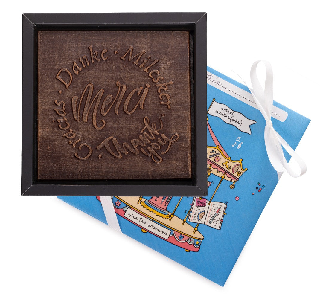 Dark or Milk Chocolate Square - Thank You Teacher