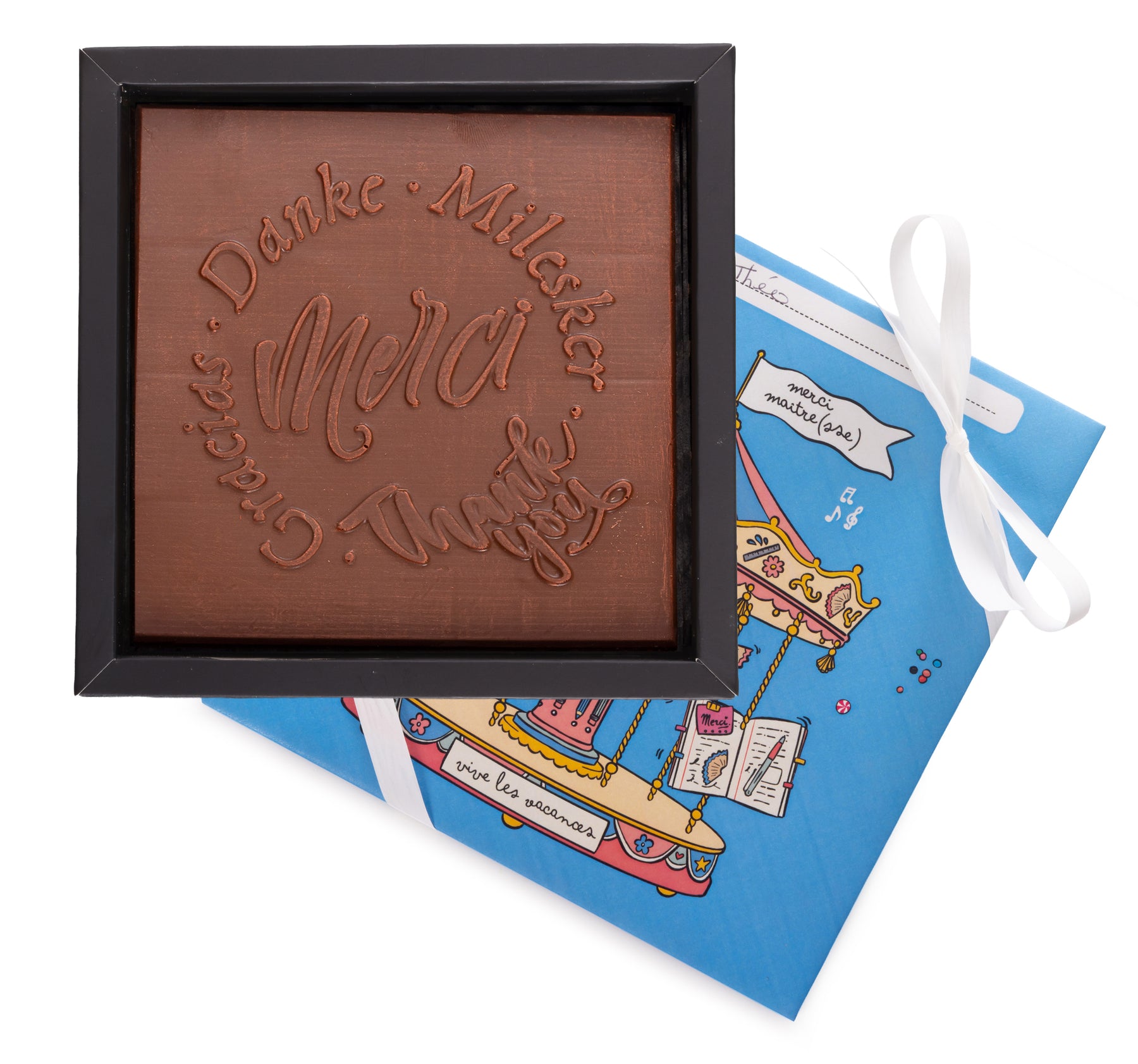 Dark or Milk Chocolate Square - Thank You Teacher