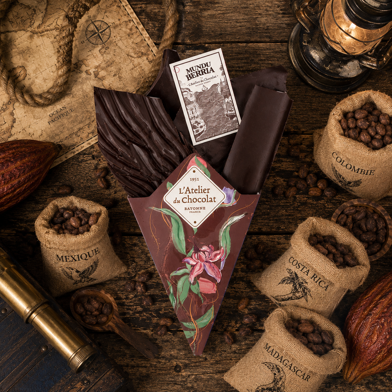 Ramo de Chocolates de Fina Origen · Mundu Berria · De Grano a Barra