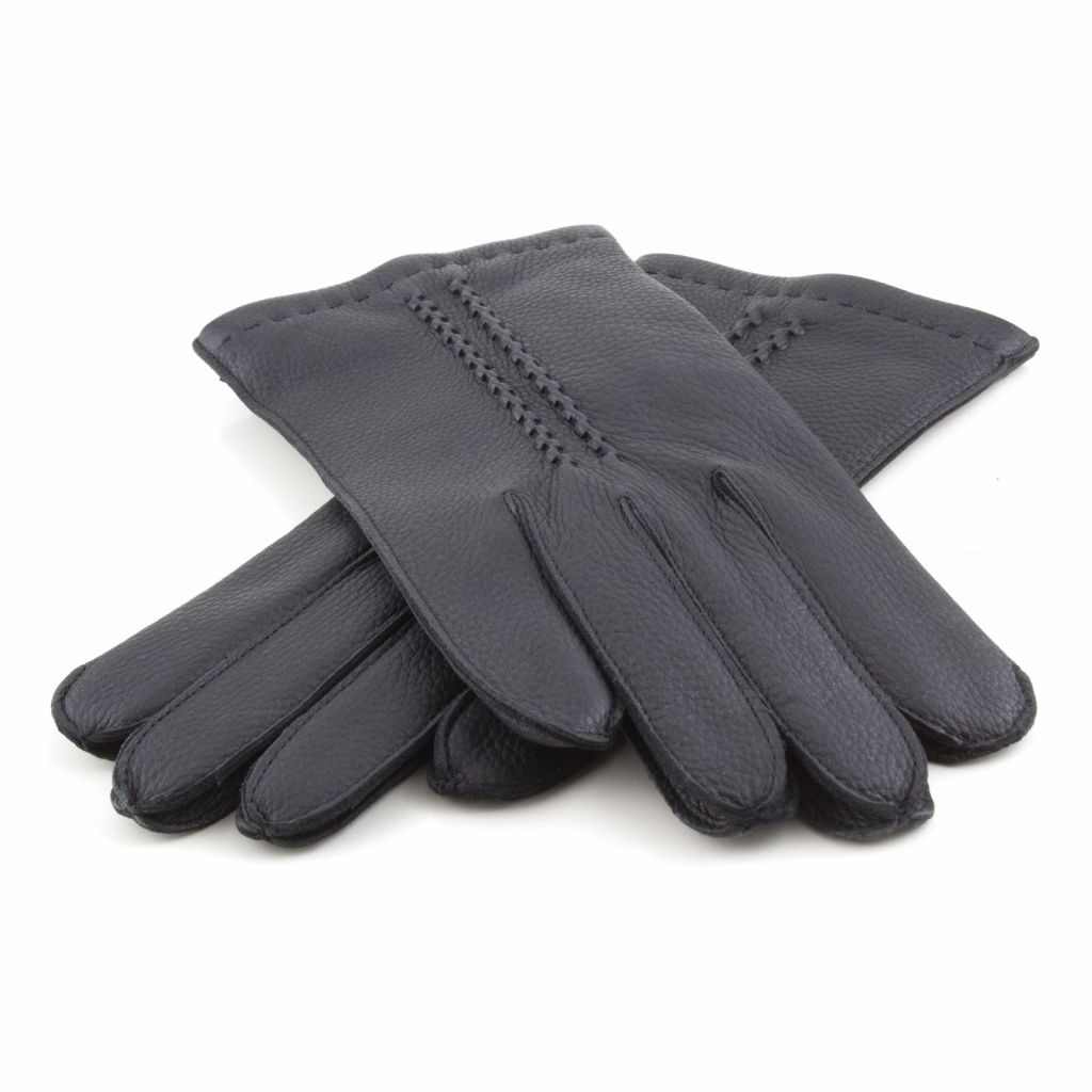 Men's Leather Gloves Made from American Deer with Cashmere