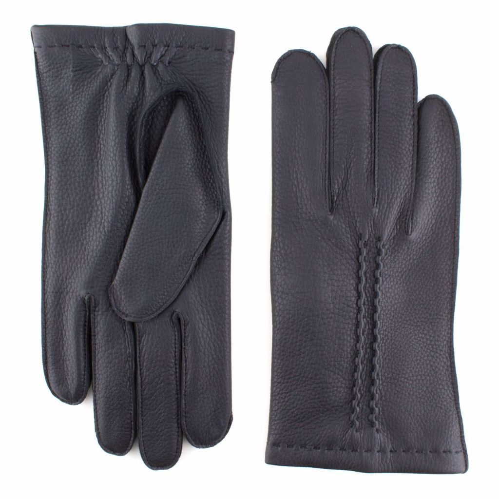 Men's Leather Gloves Made from American Deer with Cashmere