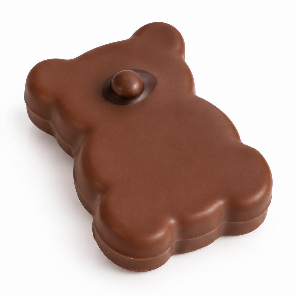 Vanilkový medvedík z marshmallow pokrytý mliečnou čokoládou