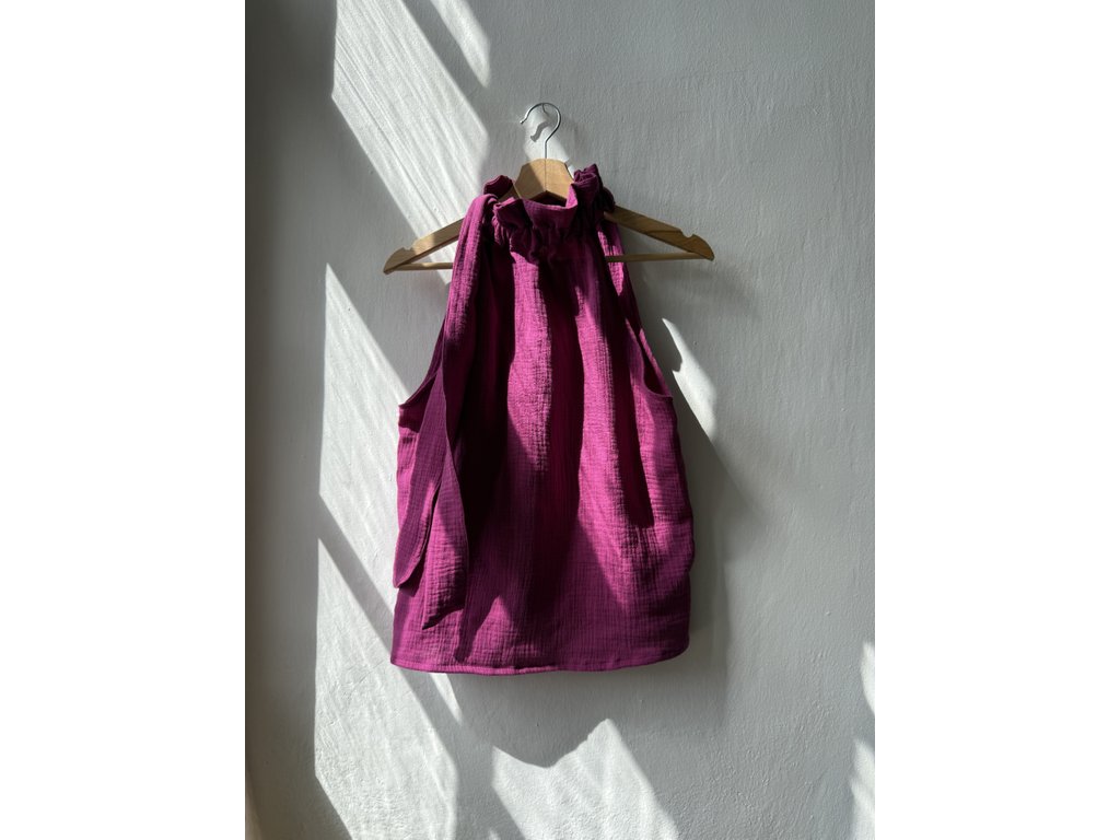 Top Manon - fuchsia muslin Size: L-XL