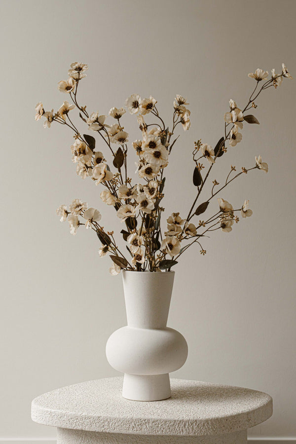 Indore Silva - Chaenomeles speciosa - White - artificial branch - silk