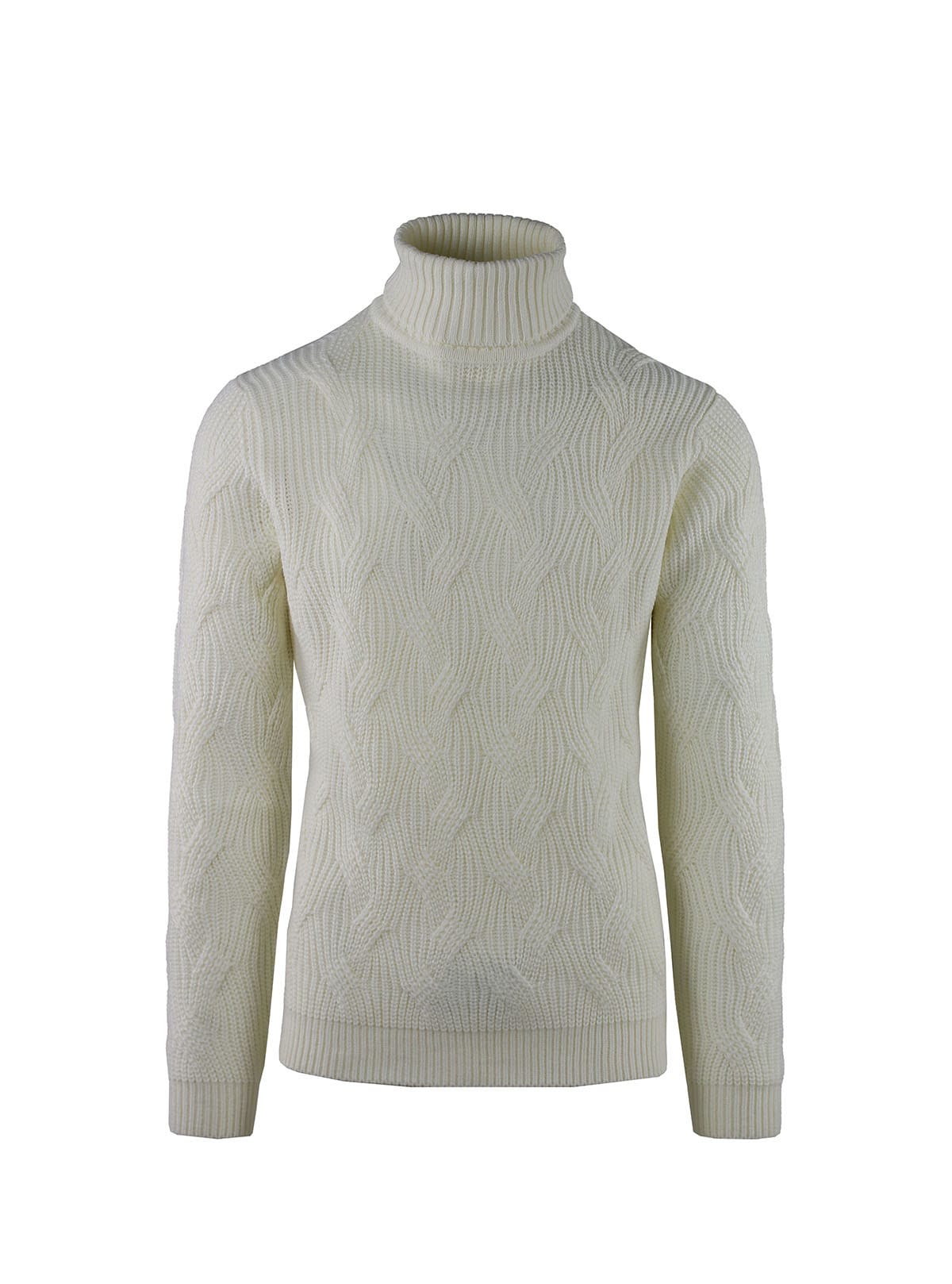 INTERWOVEN DIAMOND TURTLENECK