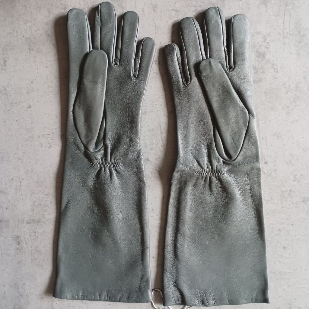 Leather Women's Gloves with Embroidery and Soft Lining