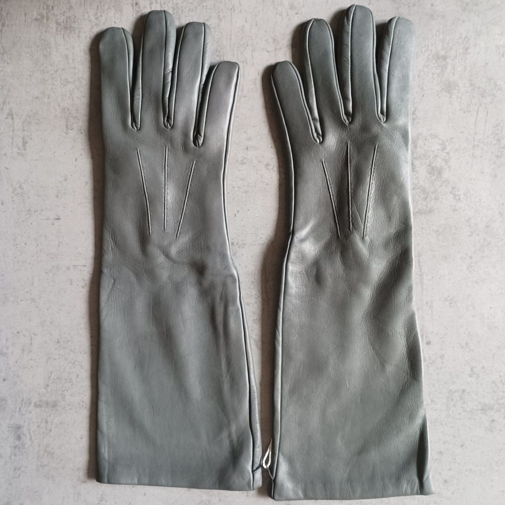 Leather Women's Gloves with Embroidery and Soft Lining