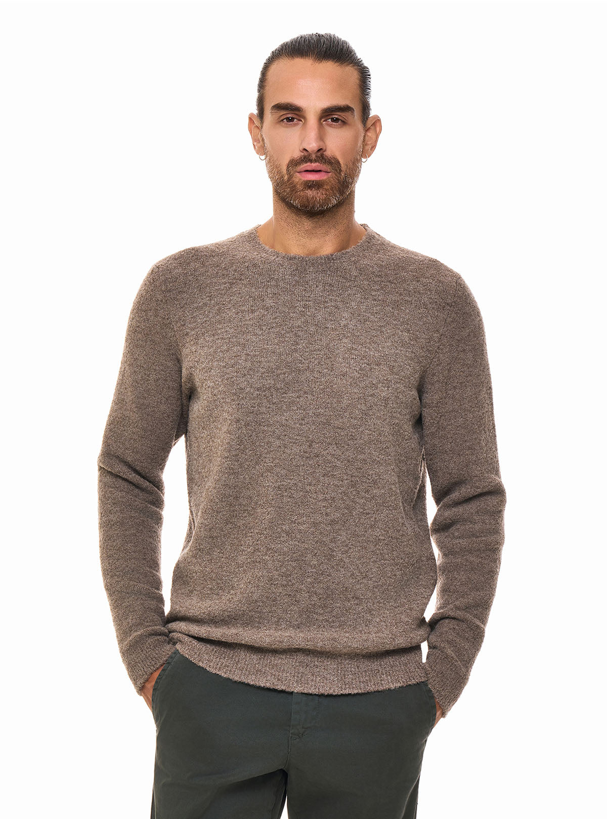 CREW NECK WITH BRUSHED EFFECT