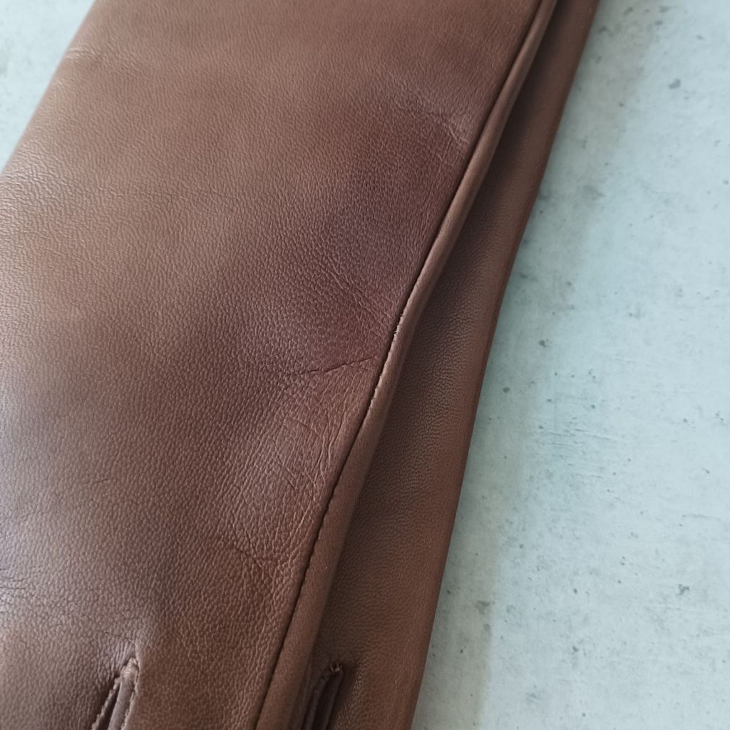 Women's Leather Forearm Gloves with Cashmere Lining
