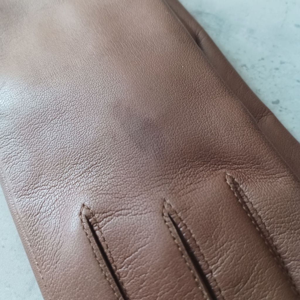 Women's Leather Forearm Gloves with Cashmere Lining