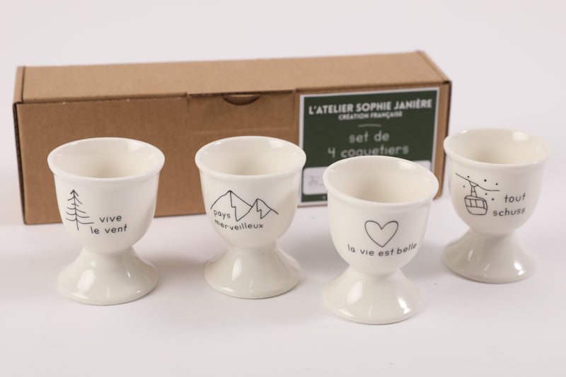 Set of 4 Egg Cups All Out