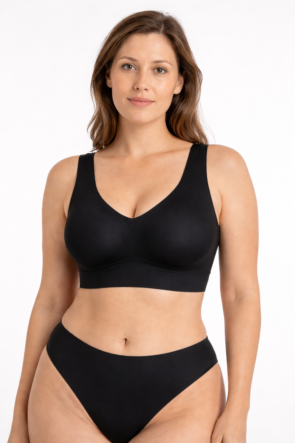 Seamless Back-Shaping Bra, BLACK Size: S