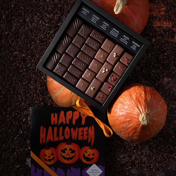 Boîte de chocolats noir lait Ilbarritz Halloween