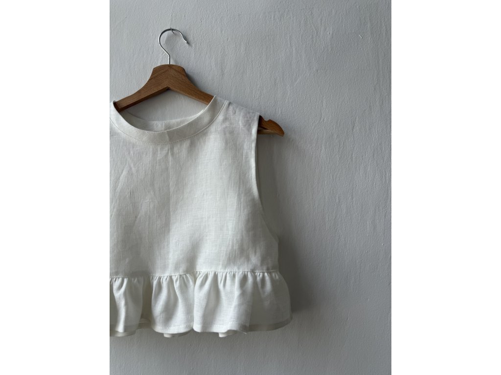 Linen Top Livia - Off White Size: L