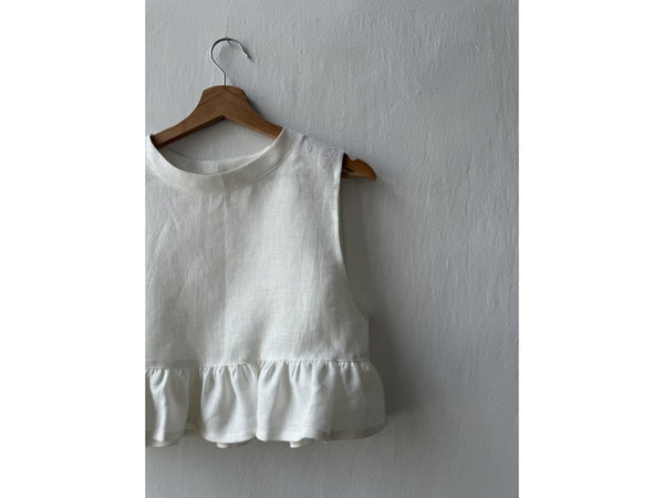 Linen Top Livia - Off White Size: L
