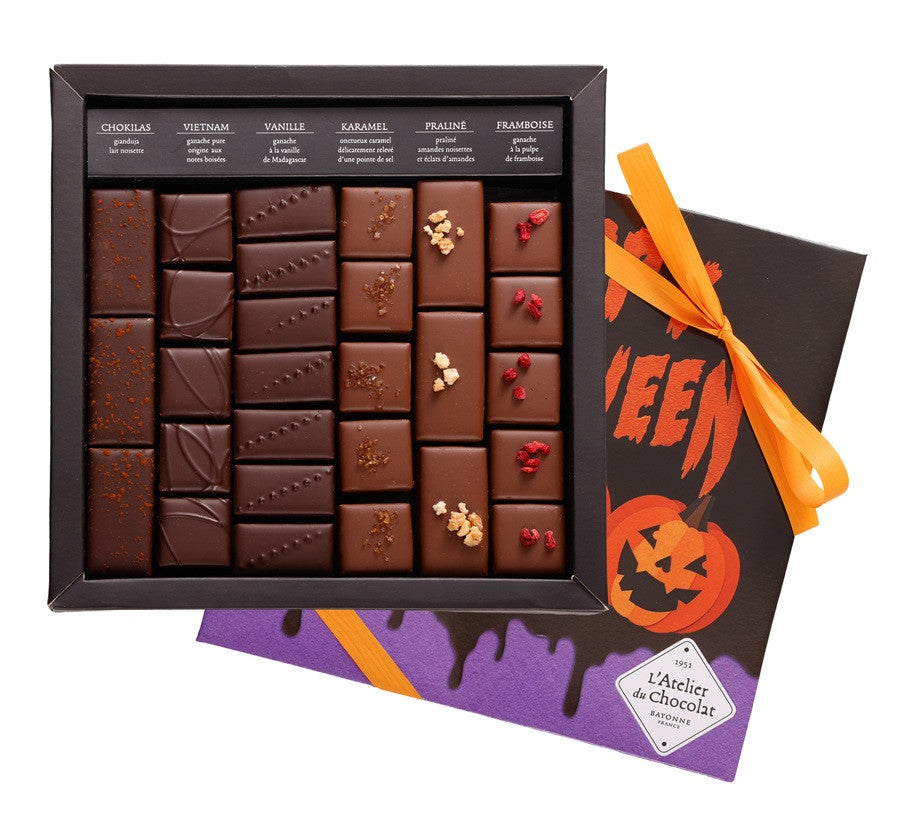Boîte de chocolats noir lait Ilbarritz Halloween