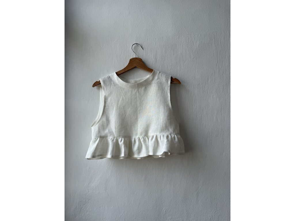 Linen Top Livia - Off White Size: L