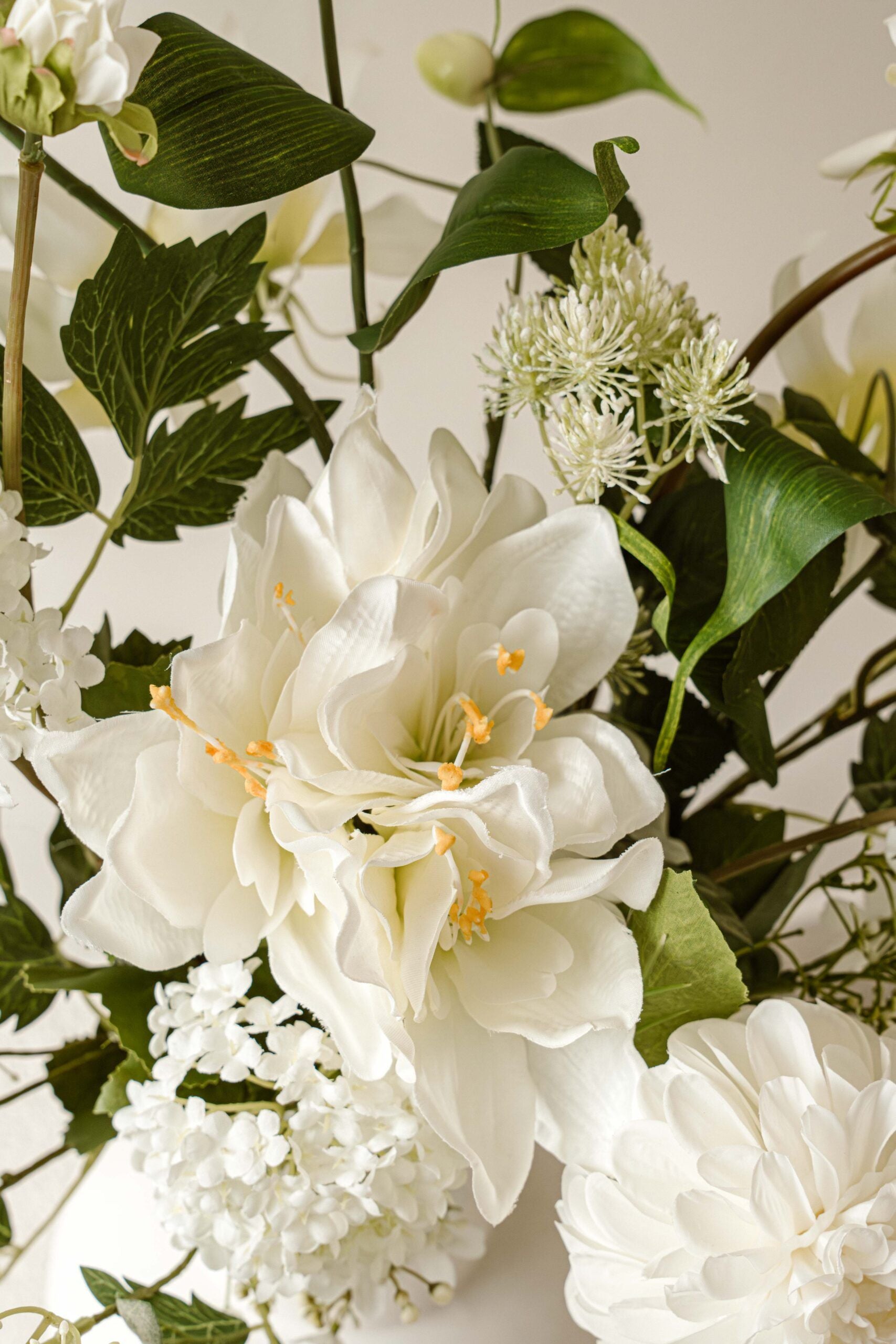 Indore Silva - amaryllis - Wit - kunsttak - zijde