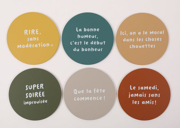 Set of 6 Coasters Let the Party Begin