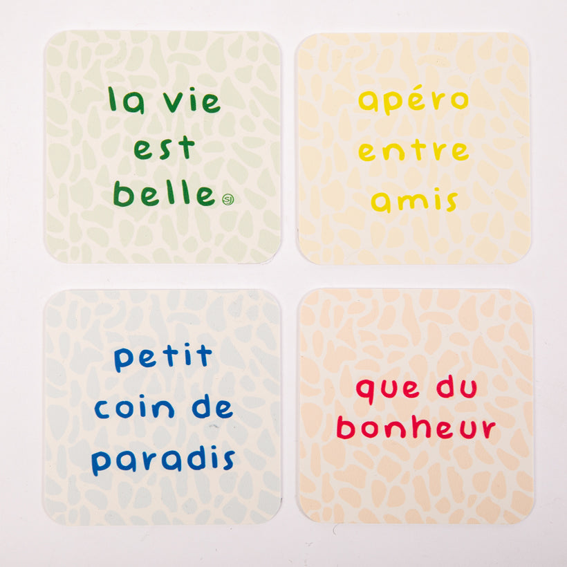 set of 4 coasters life is beautiful