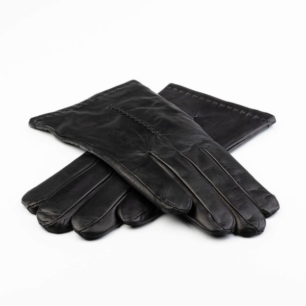 Men's Leather Gloves with One Embroidery