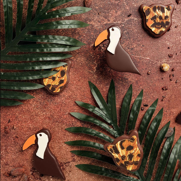 Bouchée jaguar de Noël · Praliné feuilleté chocolat au lait