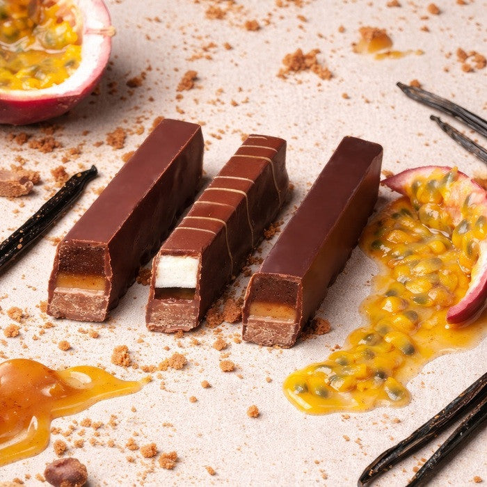 Scatola di Tronchi di Natale · Cioccolato Fondente e al Latte a Tre Strati