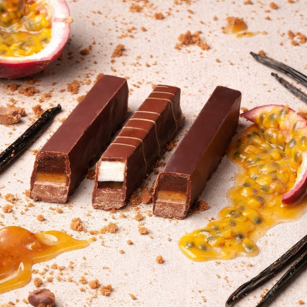 Scatola di Tronchi di Natale · Cioccolato Fondente e al Latte a Tre Strati