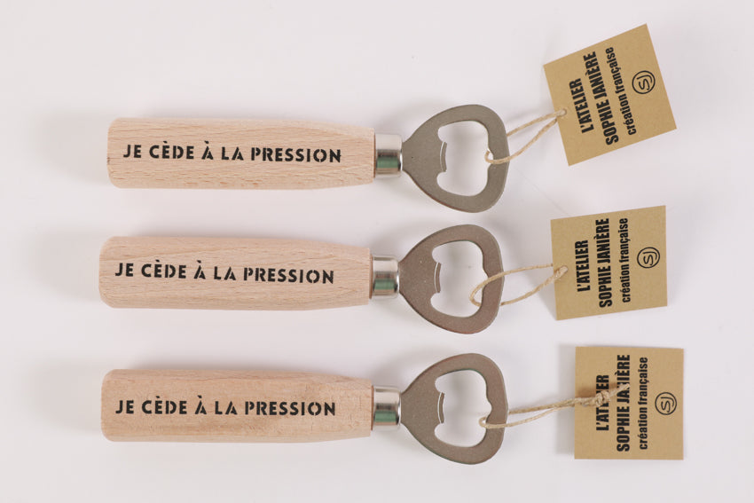 Bottle opener I give in to pressure