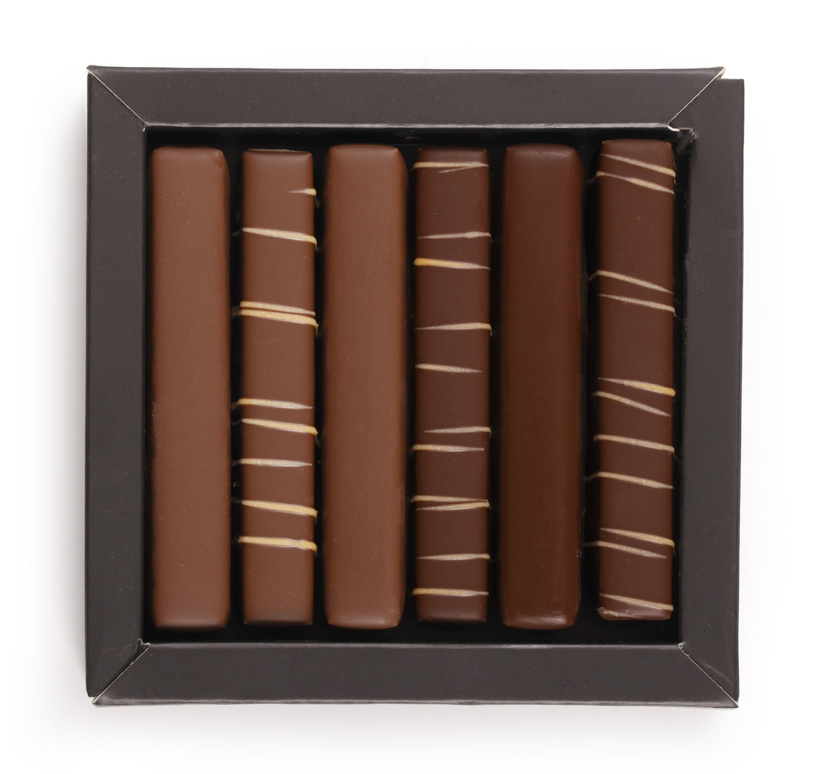Scatola di Tronchi di Natale · Cioccolato Fondente e al Latte a Tre Strati
