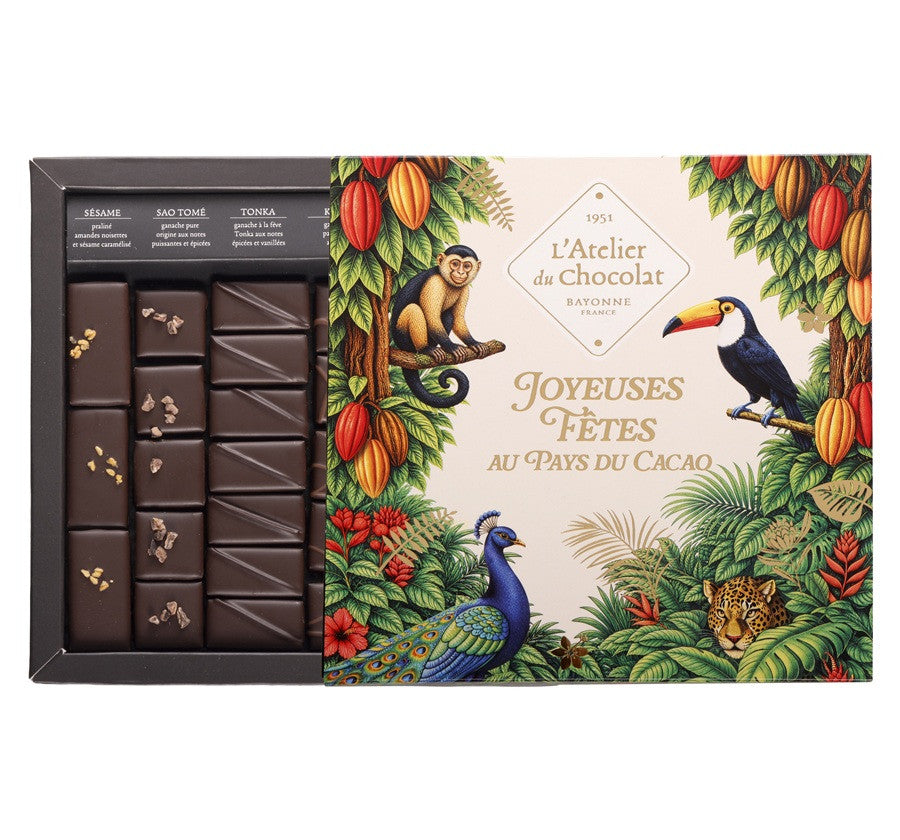 Scatola di Cioccolato Extra Fondente Ilbarritz · Buone Feste