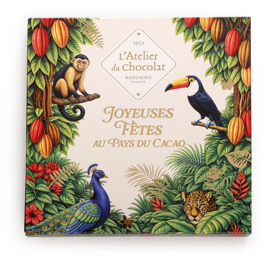 Boîte de chocolats 100% lait Ilbarritz · Joyeuses fêtes