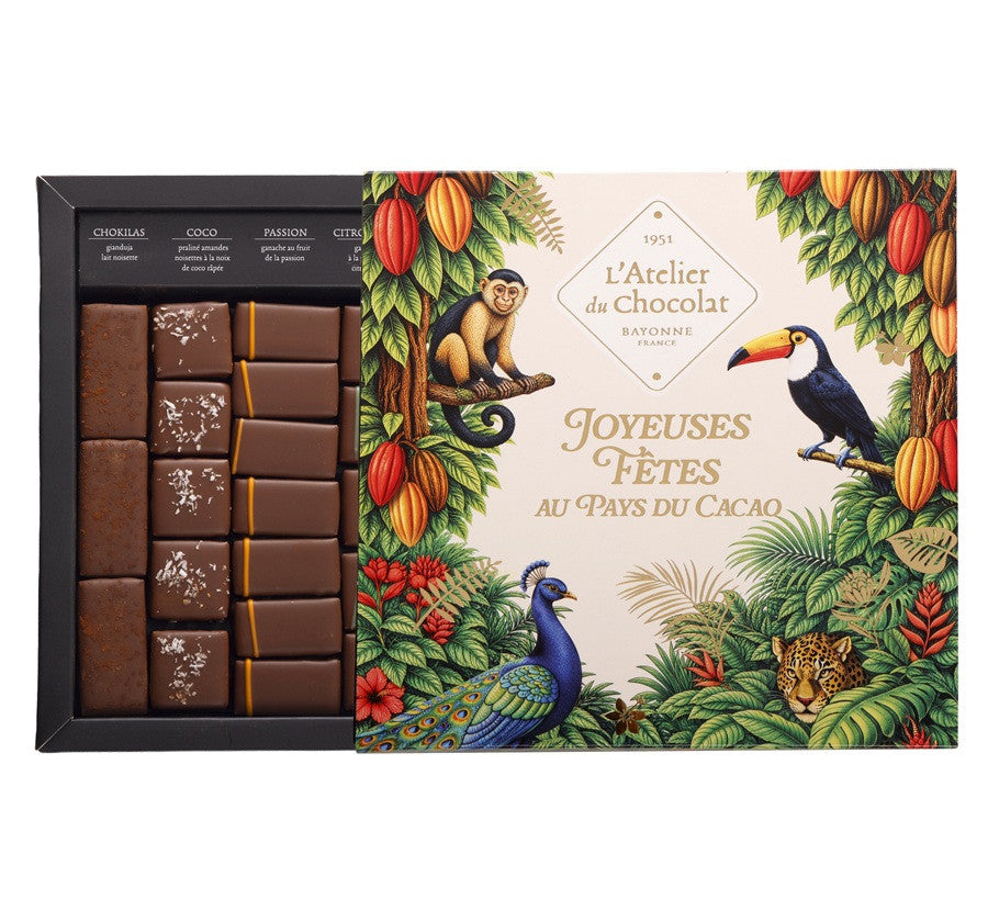Boîte de chocolats 100% lait Ilbarritz · Joyeuses fêtes