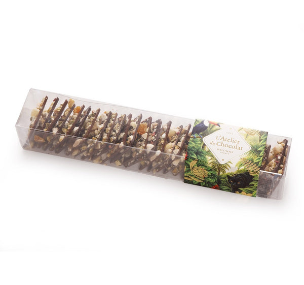 Mini-mendiants de Noël · Chocolat noir et lait aux fruits secs