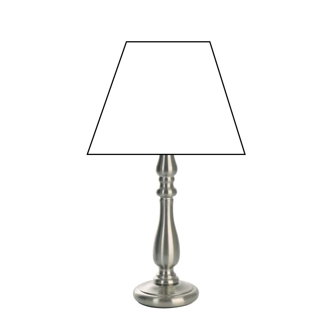 Various Metal Lamp Base Nickel Matte – Subtle Design at 29 cm Height with E27 Socket