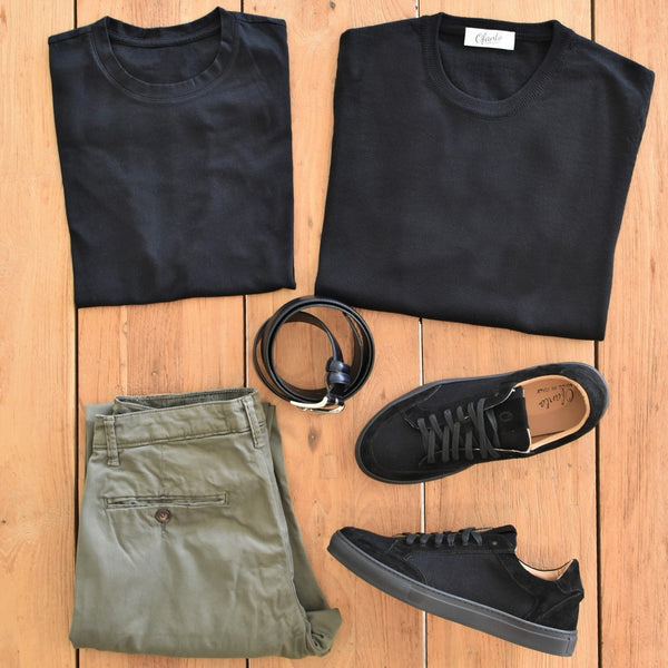 Il Pullover Italiano 100% Merino - Nero