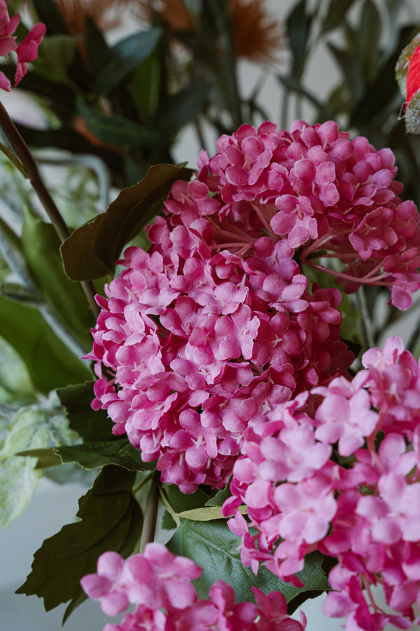 Indore Silva - Pink Viburnum - artificial branch - silk