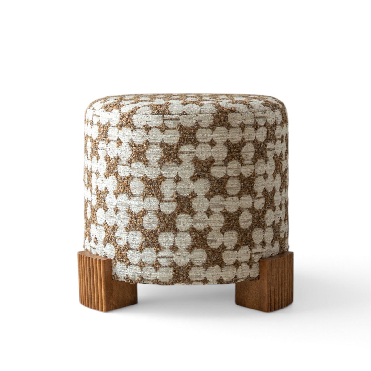 Indore Home - Yara - Pouf - Ottoman - Brown - Beige